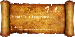 Tusák Alexandra névjegykártya